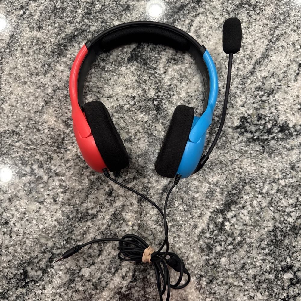 PDP LVL40‎ BlueRed Over Ear Wired Gaming Headset Nintendo Switch #006